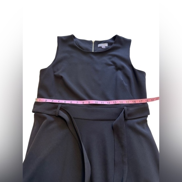Calvin Klein A-Line Dress With Belt - Black - Size 16 - Picture 8 of 12